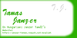 tamas janzer business card